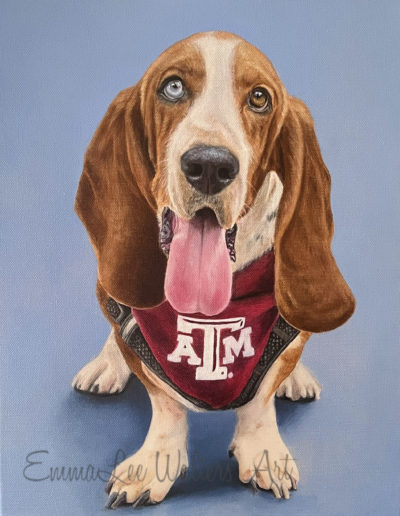 EmmaLeeart, EmmaLee Walters, EmmaLee Art, Basset hound, Basset hound art, basset hound painting,