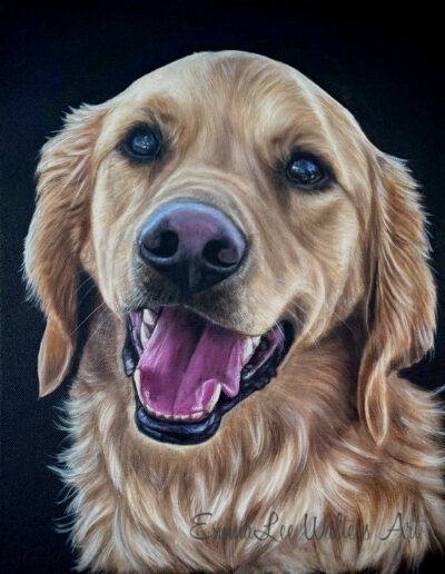 EmmaLee Walters, EmmaLeeArt, Golden Retriever Painting, Golden Retriever Art, Golden Retriever Oil Painting, Pet Portrait, Custom Pet Portrait