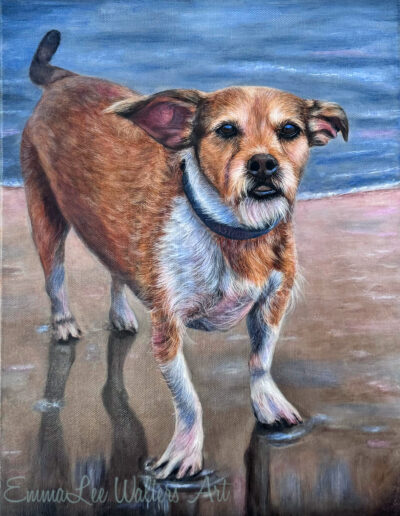 Dog painting, dog oil painting, EmmaLee Walters, EmmaLee Art, EmmaLee Walters Art, Realistic Dog Painting